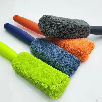 

Soft Ultrafine Fiber Long Handle Vehicle Car Wheel Tire washing Brush Car Hub Maintenance Motorcycle Bike washing tools
