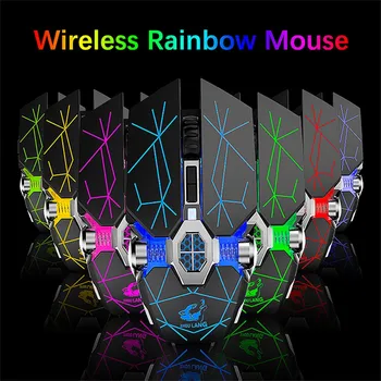 

X13 Wireless Rechargeable Game Mouse Mute Liquid-cooled Shining Mechanical Mice Blacklit 6 buttons Gaming Mouse For Laptop PC