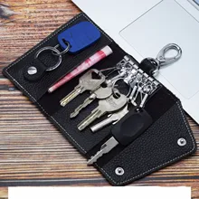 Натуральная кожа унисекс горячая Распродажа держатели для ключей органайзер для ключей 5 цветов модный твердый кошелек для ключей чехол автомобильный брелок для ключей