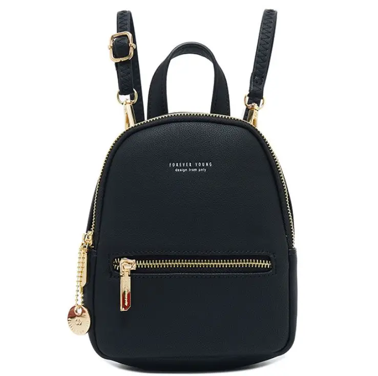 

Stylish Girl Leather Mini Backpack Multifunction Small Backpack Purse Designer Famous Brand Women Bag Solid Shoulder Bag Mochila