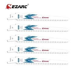 EZARC hojas de sierra recíproca, hojas de sierra de sable de cobalto bimetálico para demolición de madera, 150mm, 6 pulgadas, 6TPI R622DH (paquete de 5), 5 unidades