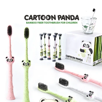 

Healthy Natural Bamboo Toothbrush Cute Panda Child Safety Portable For Adults Oral Hygiene Nano-antibacterial Mini Heads