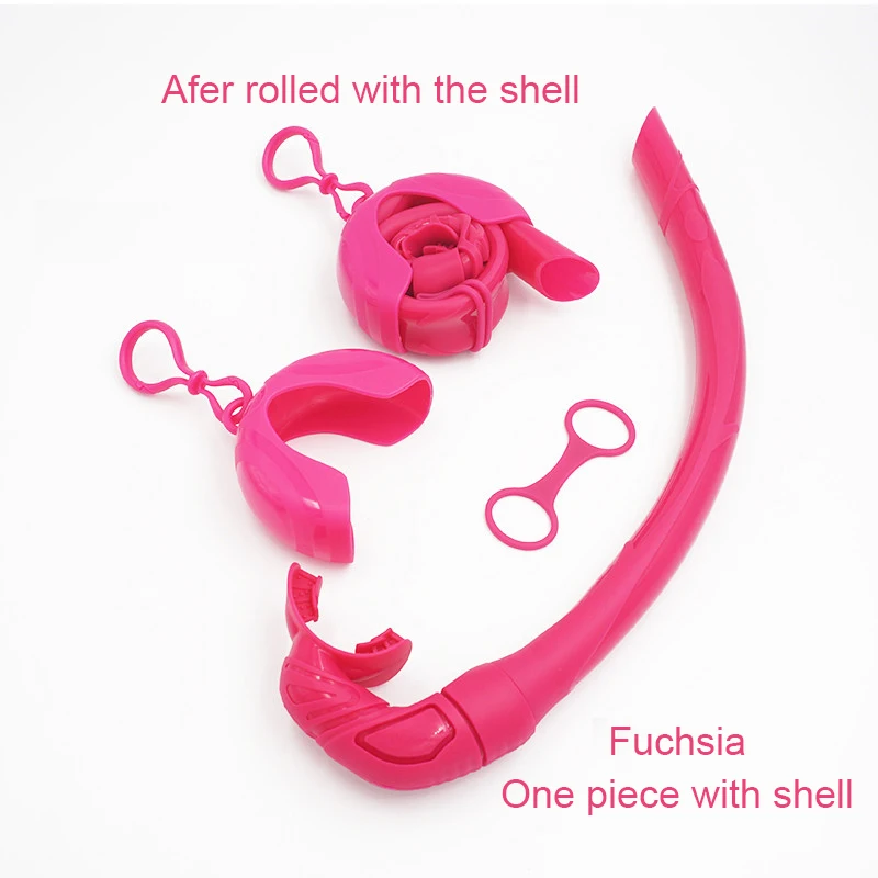 TOOKE 올 실리콘 스노클링 수중 스쿠버 프리 다이빙, 실리카 젤 접이식 스노클링, 유연한 소프트 습식 호흡 튜브