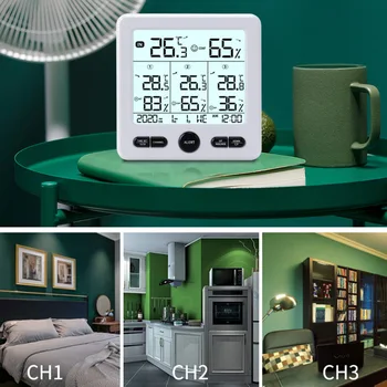 

2 In 1 Temperature Monitor Multifunction Wireless Indoor Outdoor LCD Display Office Digital Hygrometer Thermometer Bedroom Home