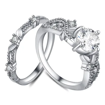 

Fashion Jewelry Leaf Zircon Ring Couple Ring Elegant Engagement Ring Personality Stylish Romantic Gift Free Shipping