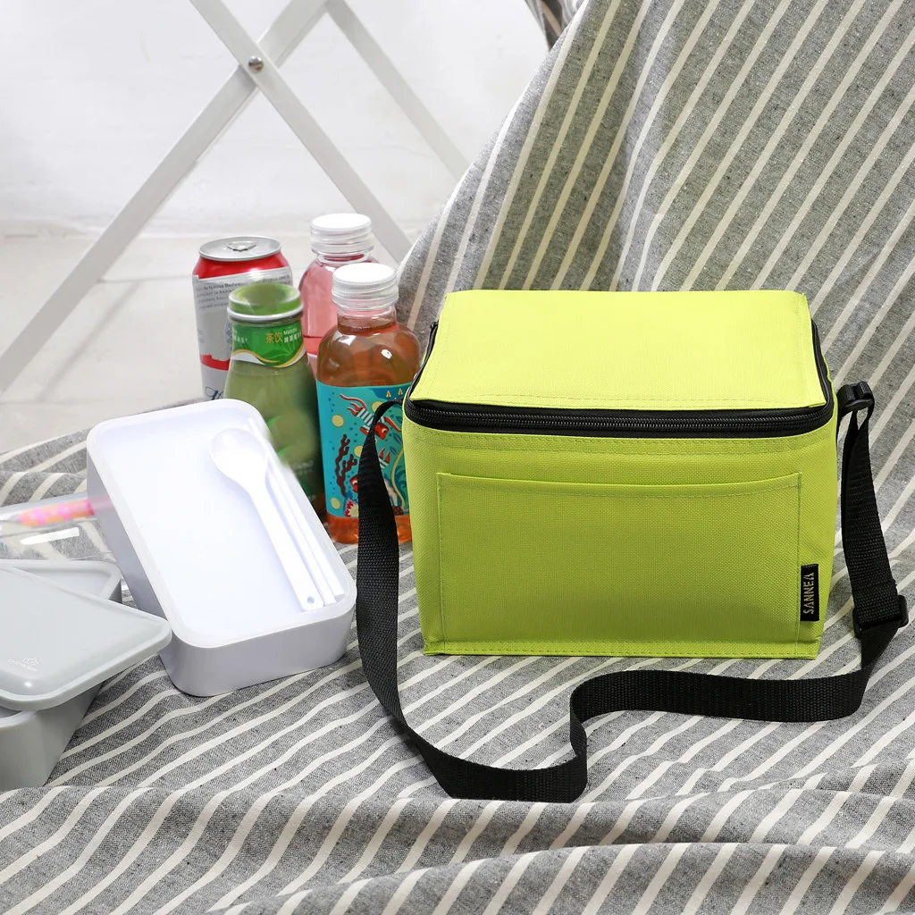 Портативная Термосумка для ланча для женщин и детей, мужская сумка через плечо для еды и пикника, сумки-холодильники, изолированная сумка-тоут, контейнер для хранения