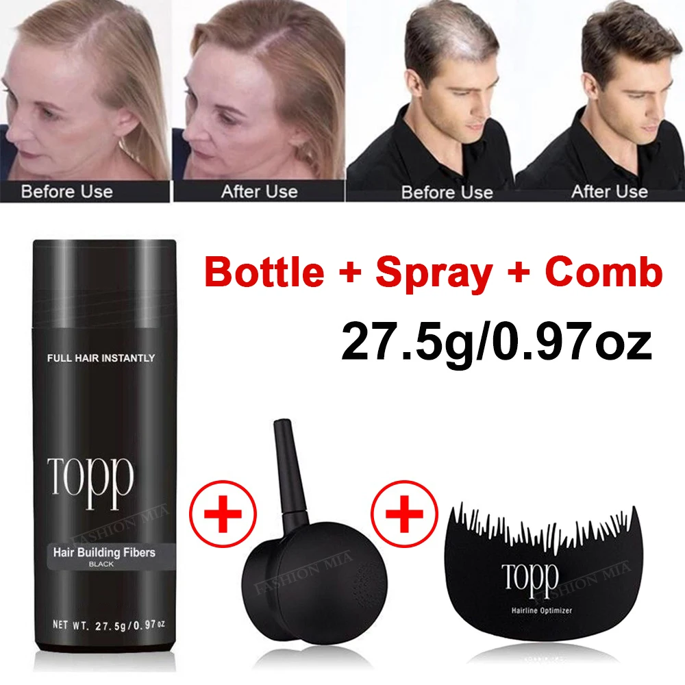 3 шт./лот Toppik натуральные кератиновые волокна для наращивания волос 27 5 г 9 цветов
