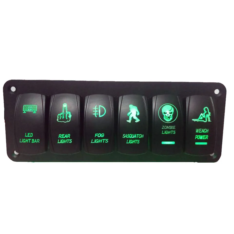 Синий светодиодный светильник лодка автомобиля кулисный переключатель Панель 12