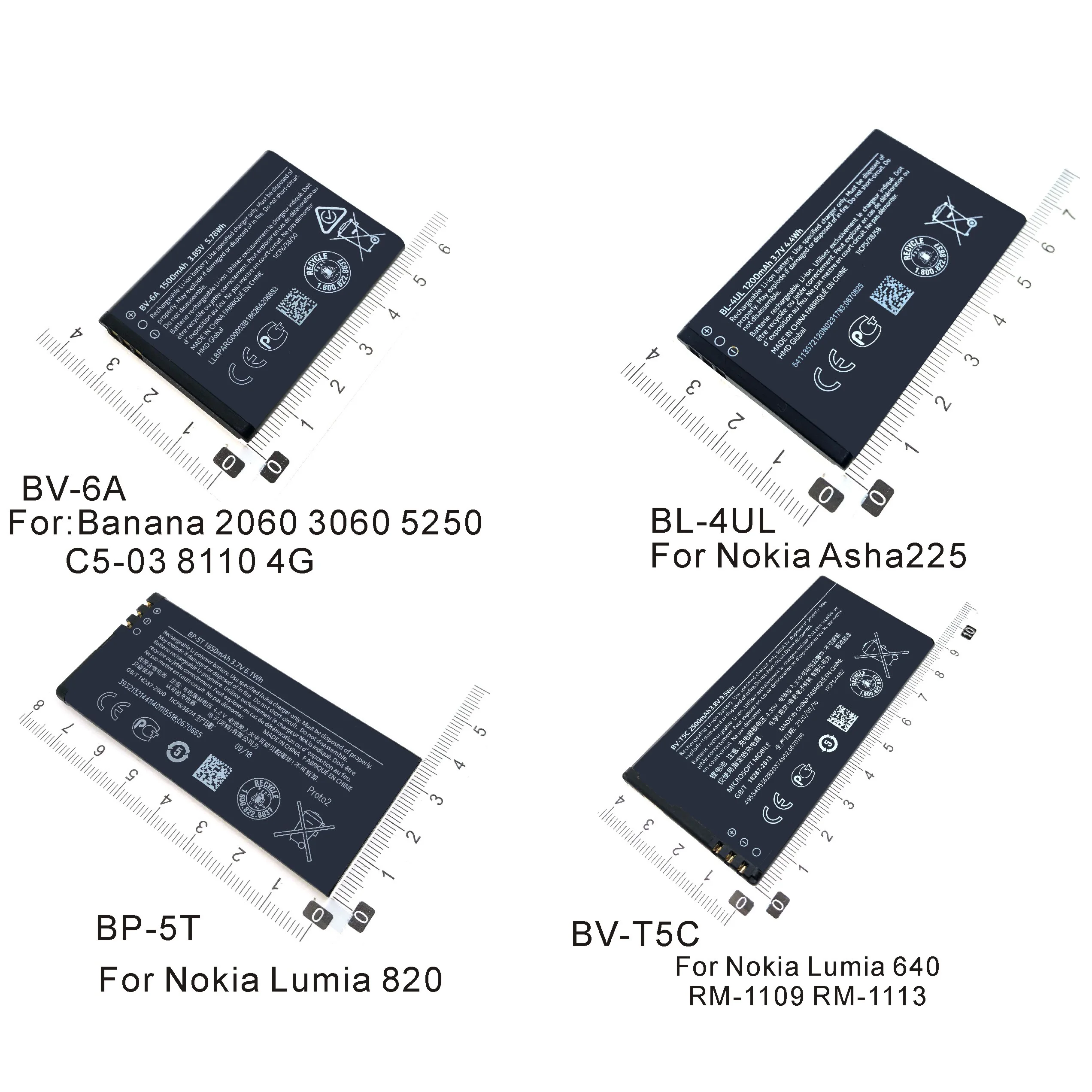 Аккумулятор телефона BL 4UL BP 5T BV T5C 6A для Nokia Asha 225 Lumia 640 RM 1073 5 т 820 2060 3060