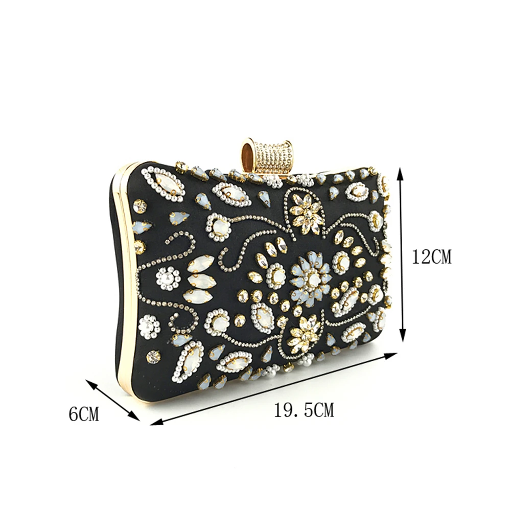 Hand-held Dinner Bag Women Hand-beaded Ladies Diamond Fashion Craft Mobile Phone Bag Girl Birthday Party Conference Nightclub