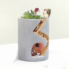 Creative Animal Resin Flowerpot Succulents Planter Water Planting Container Rabbit Hedgehog Decorative Pot Desktop Ornament