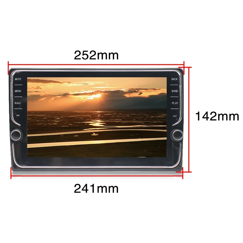 Android 8,1 автомобильный стерео 9 дюймов 1024x600 1080P четырехъядерный 1,6 ГГц Android Мультимедиа Навигация gps Bluetooth FM Радио 1G+ 16G