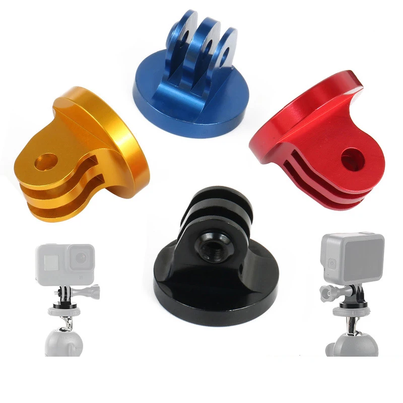 1/4 Inch Screw Hole Tripod Mount CNC Adapter For GoPro For DJI OSMO Action Adapter Camera Accessories Aluminum Alloy New