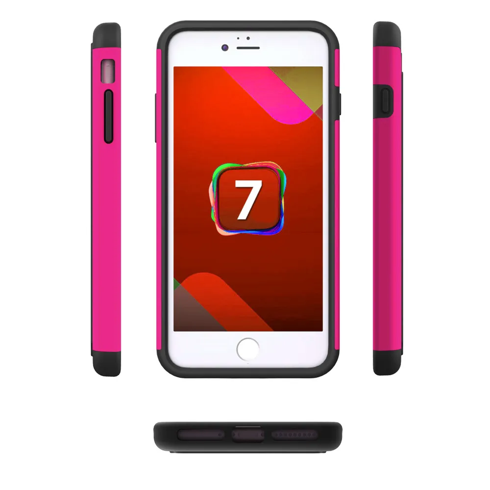 Силиконовый чехол для iPhone 7 Plus 5,5 дюймов, Блестящий жесткий, мягкий, резиновый защитный чехол для Apple Iphone