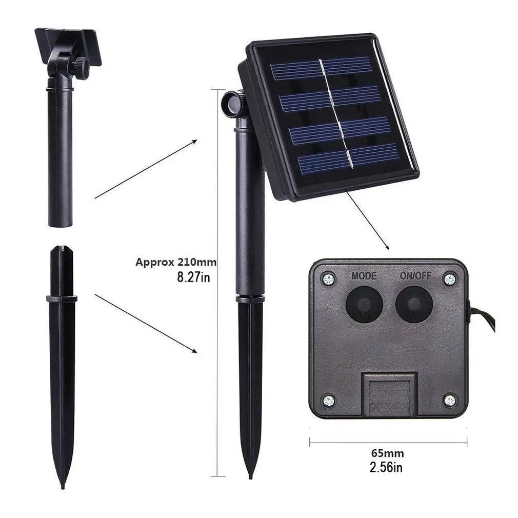 Outdoor Solar 20LED Lotus Light String Garden Landscape Light Festival Wedding Garden Decoration Light