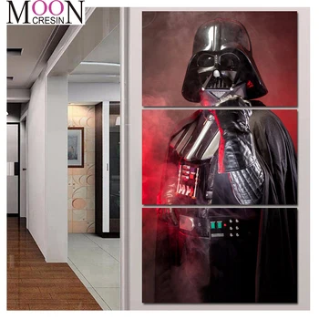 

3Pcs Full Round Square Diamond Mosaic Decoration "Star Wars Black Knight"Diy 5D Diamond Painting Embroidery Picture For Home Art