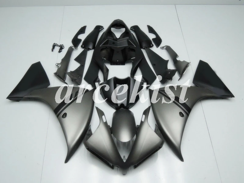 Инъекций ABS Обтекатели комплект подходит для Yamaha YZF1000 R1 09, 10, 11, 12, 13, 14, 2009 2010 2011 2012 2013 тела комплект серого и черного цветов
