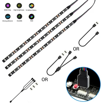 

12V Led Strip RGB 4pin LED Headers For PC , Motherboard Control PC Computer case 1M 2M 4 Pin RGB-Header(+12V,G,R,B) 5050 LED