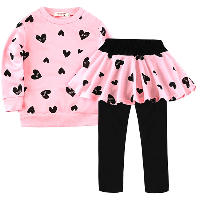 US $6.96 Toddler Girls Clothes kids Autumn Winter TshirtPants Christmas clothes Girls printed Outfits Spor