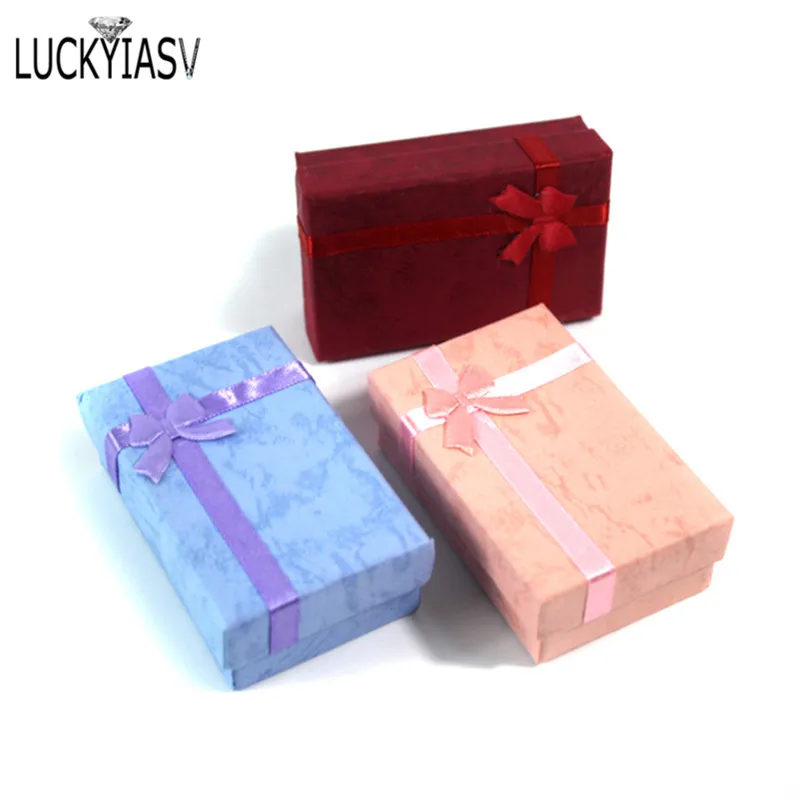 24 Pcs/Lot Random Color Luxury Gift Boxes For Pendant Bracelet Earrings Necklace Ring Rangement Bijoux Size 8x5x2.5cm