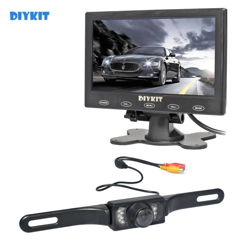 Автомобильный монитор DIYKIT ультратонкий сенсорный экран 12 В постоянного тока с ИК