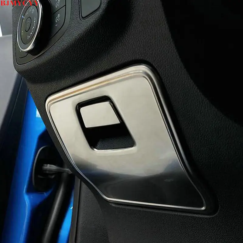

BJMYCYY 2PCS/SET Stainless steel patch for the front panel of the main driver's storage box for ford focus MK4 2019
