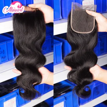 

AliPearl Hair Brazilian Body Wave Closure 10Pcs Brazilian Virgin Hair Closure Body Wave Fast Shipping Natural Color Wholesale