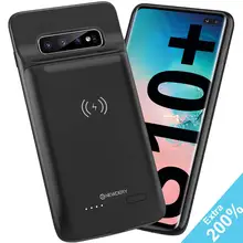 NEWDERY 10000 мАч Note 9 S10 plus чехол для аккумулятора Qi беспроводной зарядный чехол для samsung Galaxy note 9 S10 plus