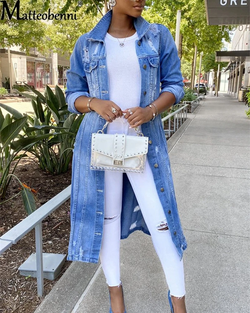 Herfst Vrouwen Sexy Ripped Denim Jassen 2021 Vintage Casual Lange Jean Jas  Winter Vrouwelijke Lange Mouwen Jas Streetwear Plus Size|Jackets| -  AliExpress