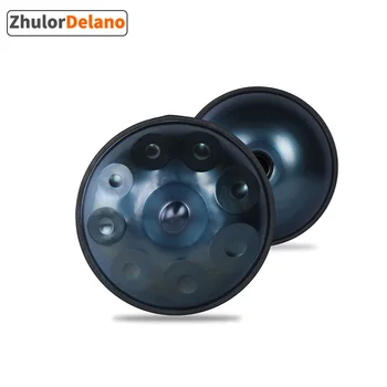 

Beginner Grade Steel Hand Ethereal Drum Instrument In D Minor 9/10 Notes 22 Inches With Soft Backpack Drum Hammer Stand Towel