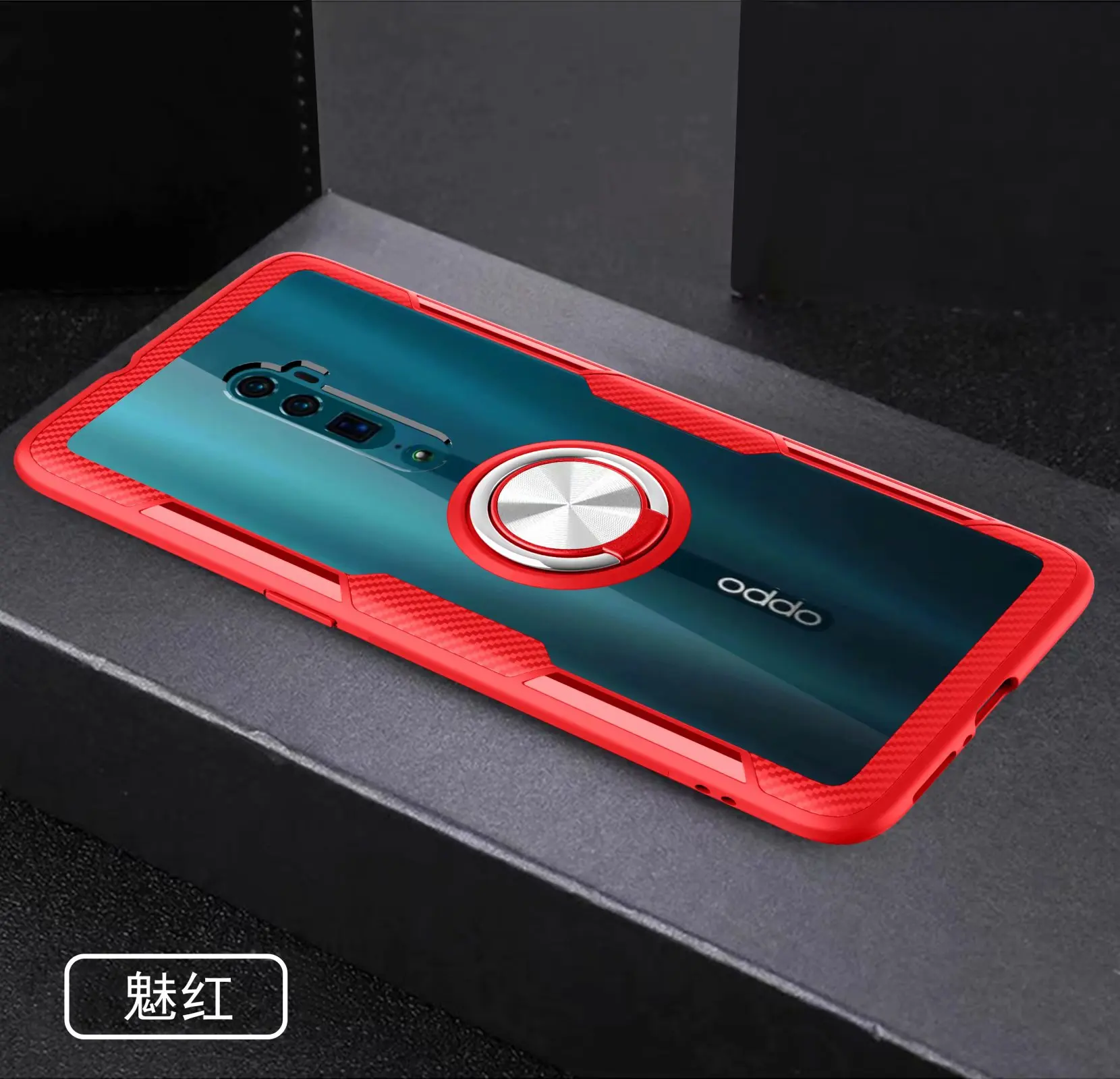 Красный Чехол из ТПУ Для xiaomi mi 9T Pro, жесткий чехол с кольцом, магнитный штатив, прозрачная защитная задняя крышка, чехол для xiaomi mi 9t shell - Цвет: Красный