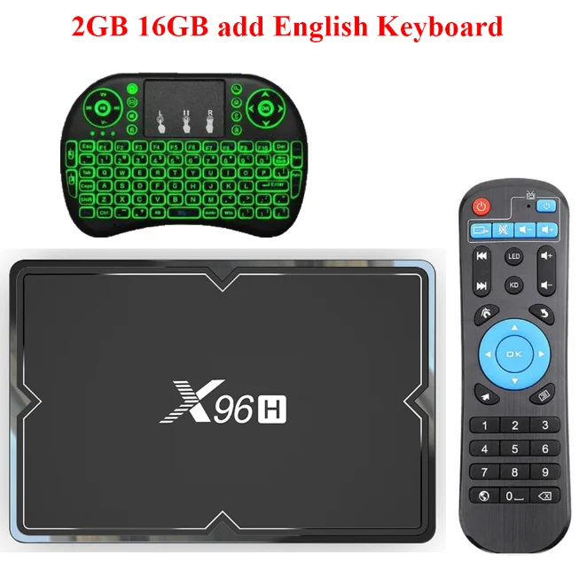 2g 16g I8EN keyboard X96 Android 6.0 TV Box Amlogic S905X Макс 2 ГБ RAM 16 ГБ ROM Quad Core WI-FI HDMI 4 К* 2 К HD Smart Set Top BOX Media Player+ Клавиатура - Цвет: 2g 16g I8EN keyboard