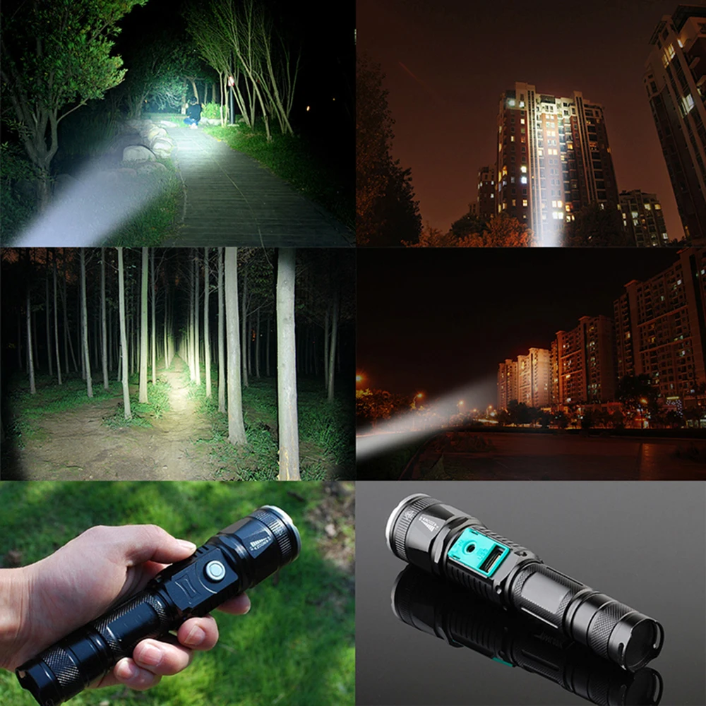 Перезаряжаемый светодиодный фонарик супер ярсветильник 5 режимов освещения