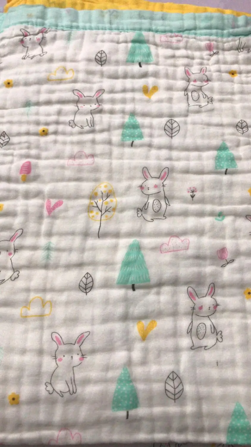 110x120cm 110*120 см муслиновое Хлопковое одеяло, 6 слоев, пеленание новорожденных, Осеннее детское одеяло для пеленания, детское постельное белье, одеяло для новорожденных - Цвет: 110x120cm