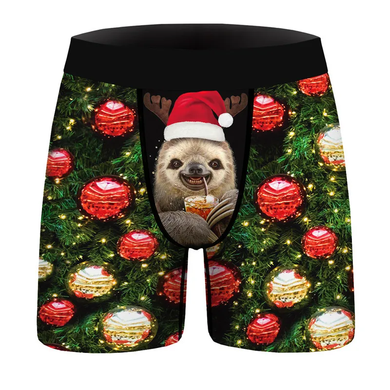 comfortable underwear for men Mens Christmas Underwear Male Breathable Underpants Panties Shorts Underwear Boxer Shorts 3D Snowman Santa Funny Holiday Boxers mens underwear sale