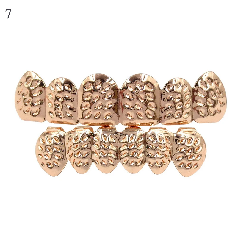 Новинка хип хоп золотые зубы для гриля верхние и нижние грили рта колпачки зубов