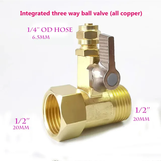 Valvola A Sfera Per Osmosi Inversa - 1/2'' E 1/4'', In Ottone - Foto 10