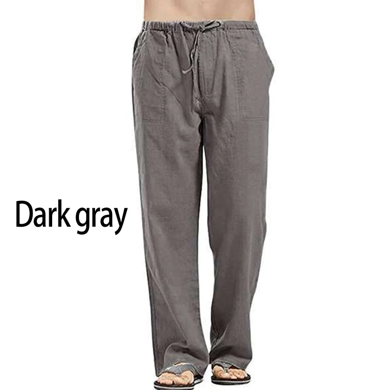Dark Gray Linen Pant
