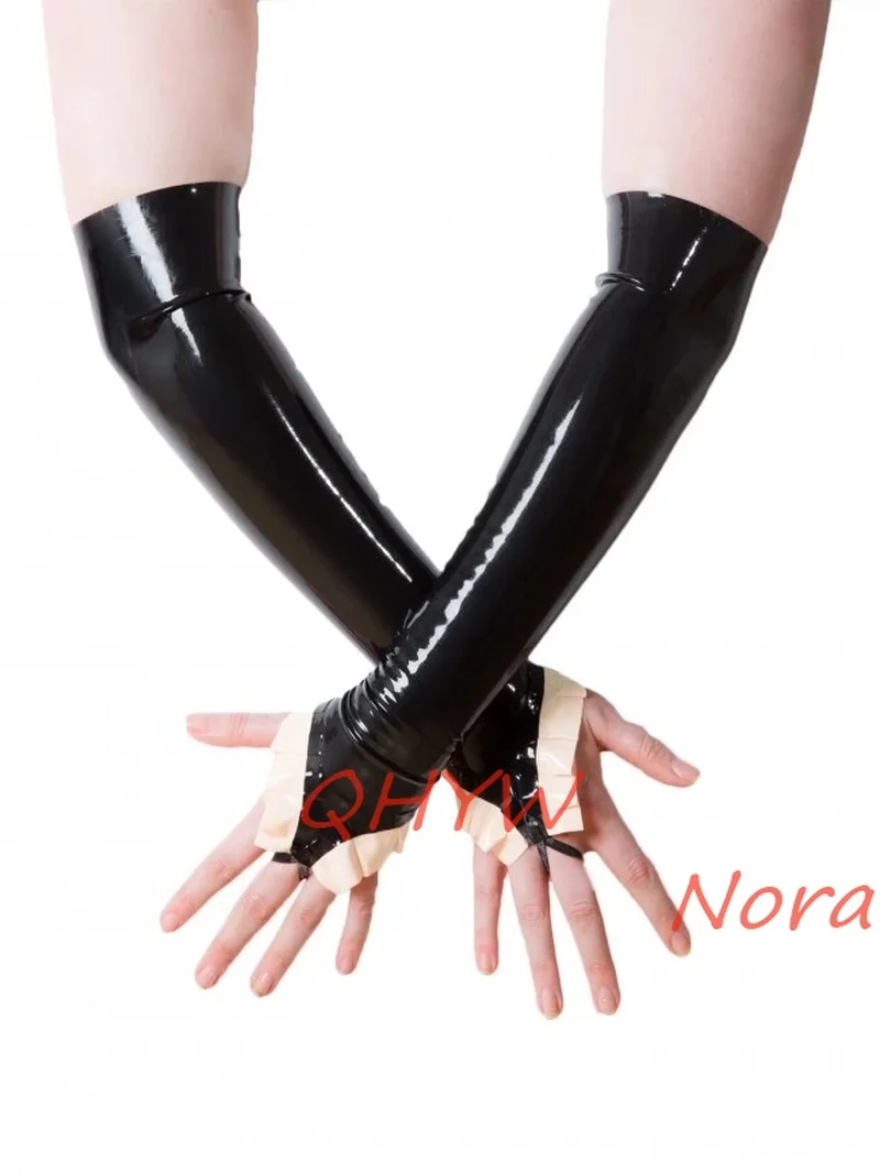 

Hot New Design Sexy Exotic Lingerie Latex Long Wrist No Fingers Gloves Cekc Zentai Uniform Costumes Fetish