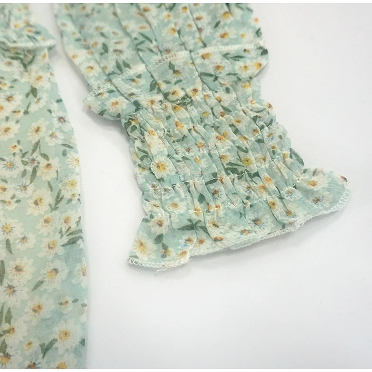 Floral Maxi Long Dress Girl A Line Dress Mother Daughter Clothes Big Girls Dresses Summer 2019 Pink Green Beach Holiday Clothing (1)