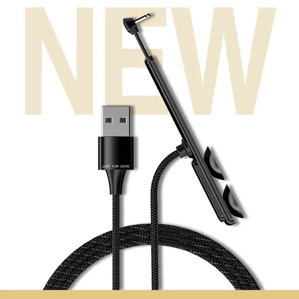Smartphone 90 Degree Elbow Plug Head Charging Cable Mobile Phone Dual Sucker Charging Cord