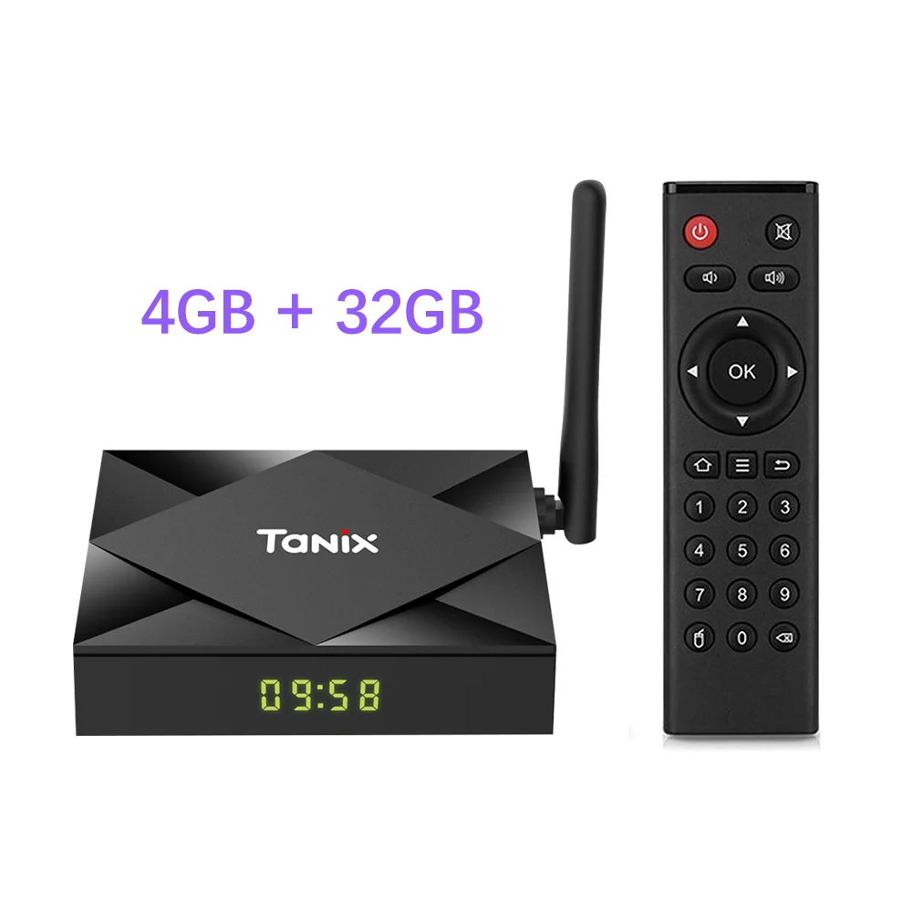 4G 32G Предпродажа Android 10,0 ТВ приставка Tanix TX6S 2,4G 5,8G двойной Wifi Allwinner H616 четырехъядерный USD2.0 Bluetooth 4K Google плеер Youtube Ne - Цвет: 4G 32G