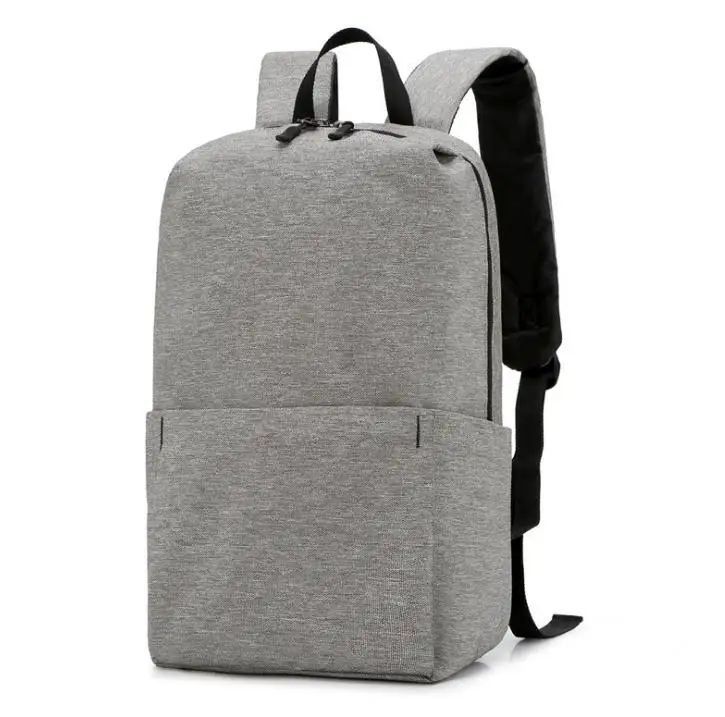 Рюкзак подарок; индивидуальный логотип, Мужская и Женская легкая Студенческая сумка - Цвет: Серый