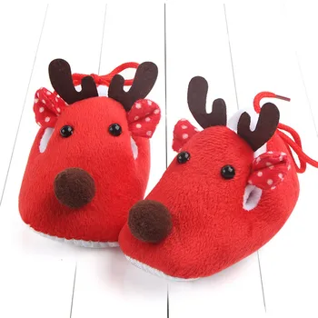 

Winter Baby Christmas Crib Shoes Socks Cute Newborn Infant Baby Boy Girl Soft Sole Cotton No-slip Anti-slip Shoes sokken #Q