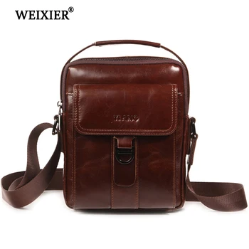 

Genuine Leather New Cow Skin Men Single Shoulder Messenger Bags High Quality Crossbody Bag Casual Zipper Office Messenger Bags