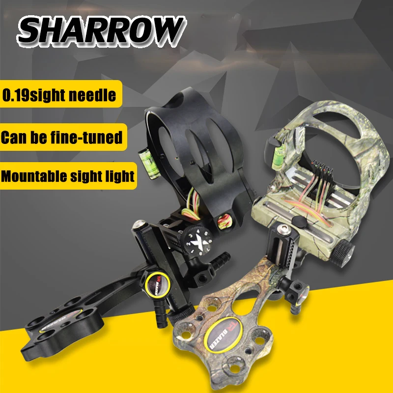 

Compound Bow 5 PIN Sight 0.19" Optical Fiber All metal Micro-adjust Shooting Hunting Bow And Arrow Archery Aiming Accessories