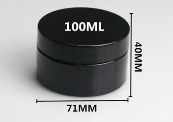 

30pcs/lot Black 100ml Plastic Cream Bottle Refillable Cosmetic Body Lotion Jar Empty Handmade Mask Powder Containers