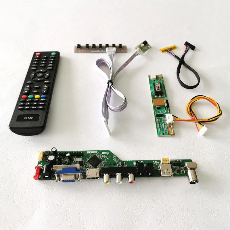 Fit B154EW02/B154EW04 панель для ноутбуков 1-CCFL Аудио HDMI VGA USB пульт дистанционного управления 1280*800 15," 30 контактов LVDS ЖК-дисплей плата контроллера комплект