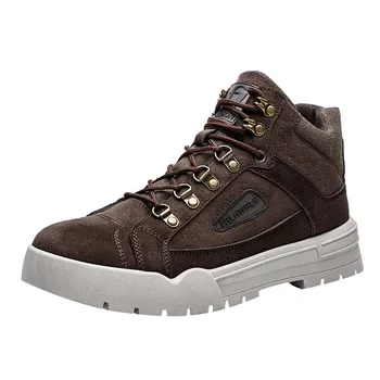 

SAGACE Men's boots Canvas Casual Shoes Men Outdoor Tube Velvet Wear Non-Slip Tooling Breathable Boots Men Sports Shoes Footwear