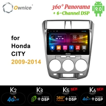 Ownice Android 9,0 Восьмиядерный DSP 4G LTE SPDIF k3 k5 k6 автомобильный Радио плеер gps DVD для HONDA CITY 2009 2010 2011 2012 2013